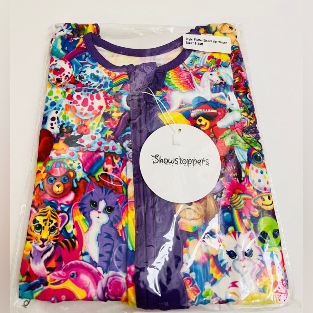 Showstoppers Flutter (Ruffle) Convertible Footie- 90s Girl 18-24m